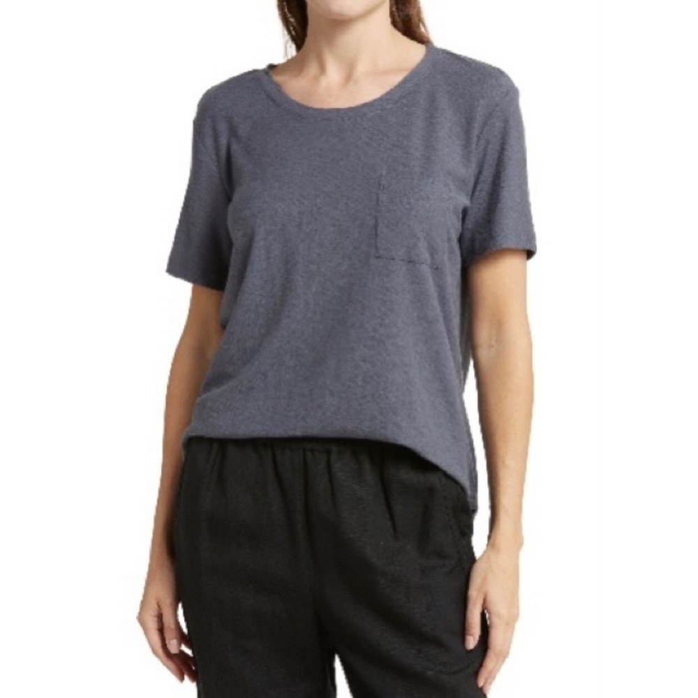 NEW STANDARD JAMES PERSE $95 Crewneck Pocket T-Shirt in Titan